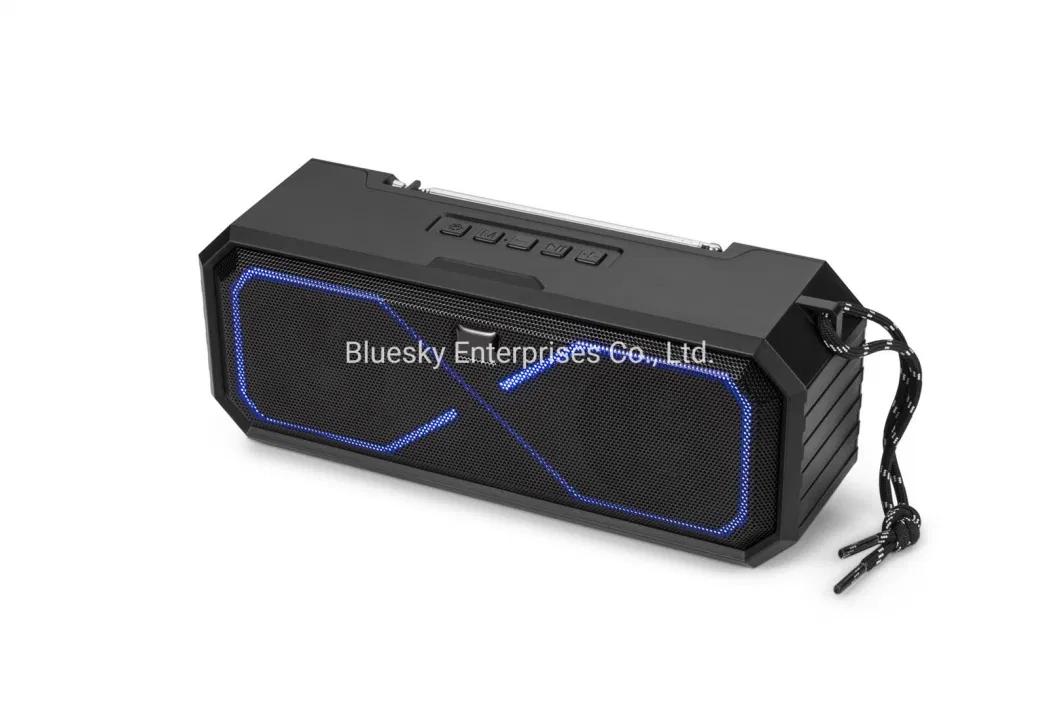 OEM Twu30 Deep Bass Sound Portable Wireless Speakers Long Playtime Built-in Mic Outdoor Tws Support TF USB MP3 Player FM Radio Bluetooth Speaker